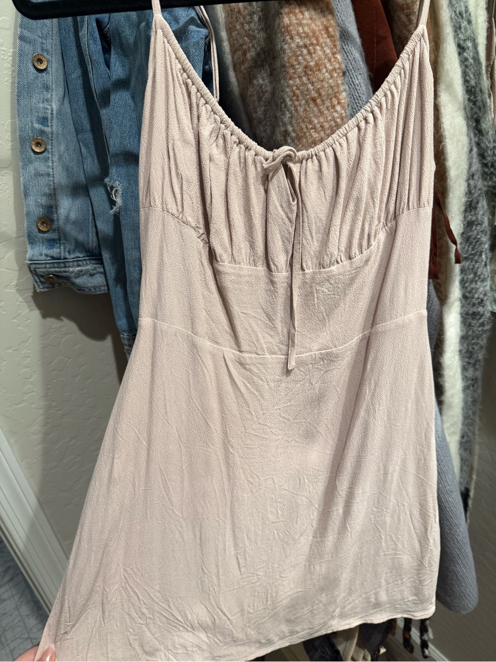 Sunday Best Blush Tie-Front Mini Dress